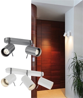 Stylish Adjustable Spot Light Ceiling Bar - Twin or Triple Option