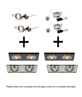 Twin Crystal Glass Recessed Downlight - 3 Options