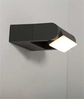 Modern Black Exterior Wall Light with LED Adjustable Head