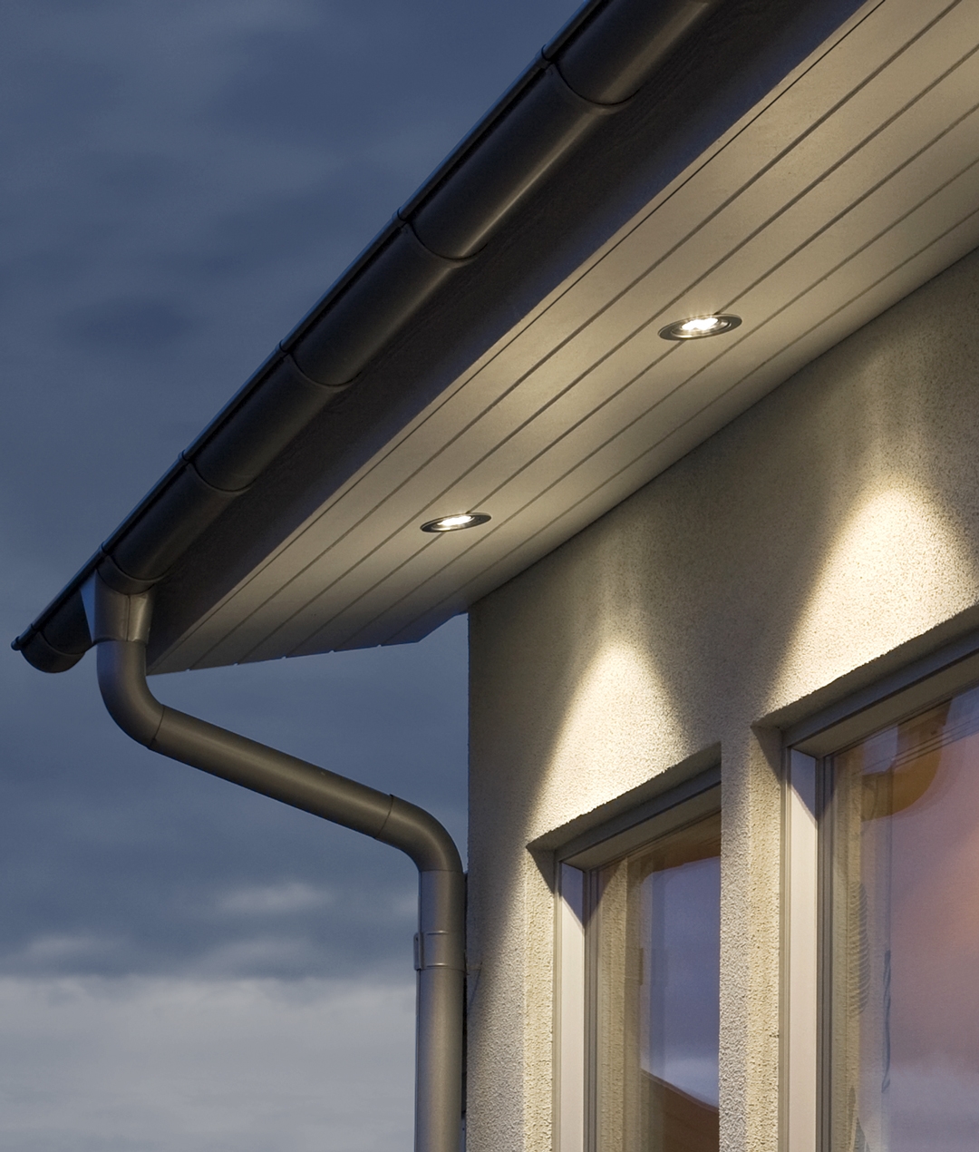 Exterior Soffit Can Lights With Contemporary Exterior - Image to u