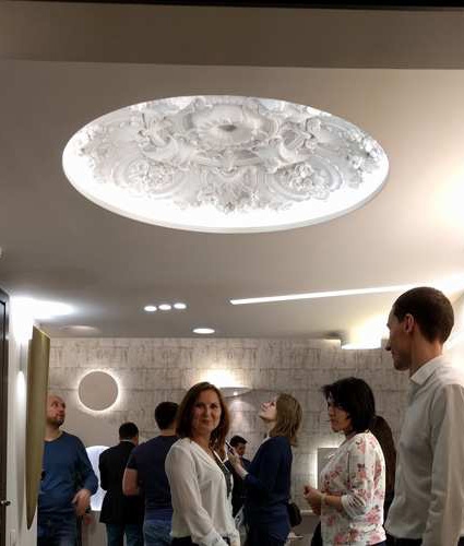 Edge Lit Sculptured Plaster In Ceiling Domes