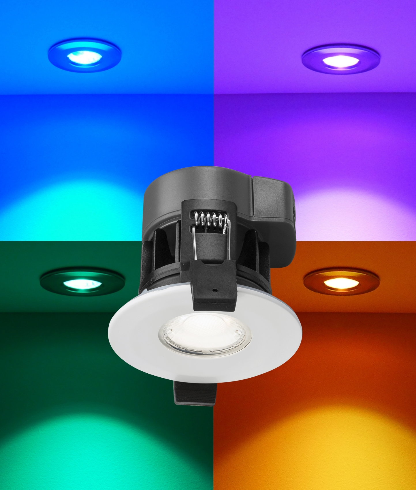IP65 Bathroom safe Smart LED Downlight Provides White  Coloured light  with App or Alexa Control