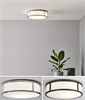 Art Deco Round Framed Opal Glass LED Bathroom Flat Ceiling or Wall ...