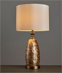 Modern Brass Design Table Lamp with Cream Shade