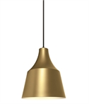 Brushed Brass 20W E27 pendant with shade.