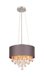 Grey Classic suspended Decorative 4xE14 lamps fitting.