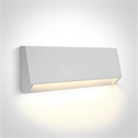 White 4W LED wall light, IP65, ideal for both indoor and outdoor
installation.