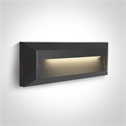 Anthracite 2W AC LED wall light, IP65, ideal for both indoor and outdoor
installation.